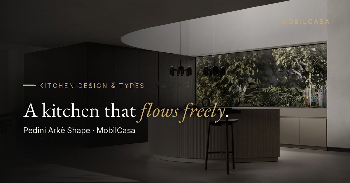 Curved kitchen island: why the Pedini Arkè Shape does away with corners