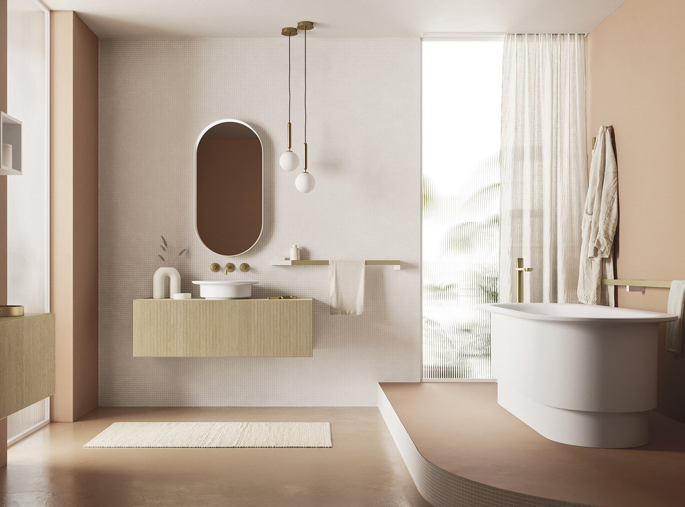 Arbi Luxor — Oak veneer with a bathtub