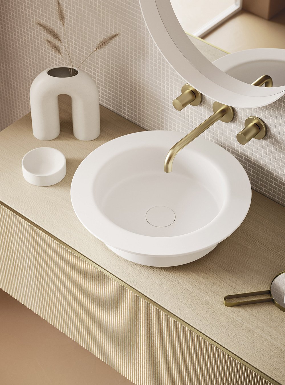 Arbi Luxor — Basin & recessed gold tap