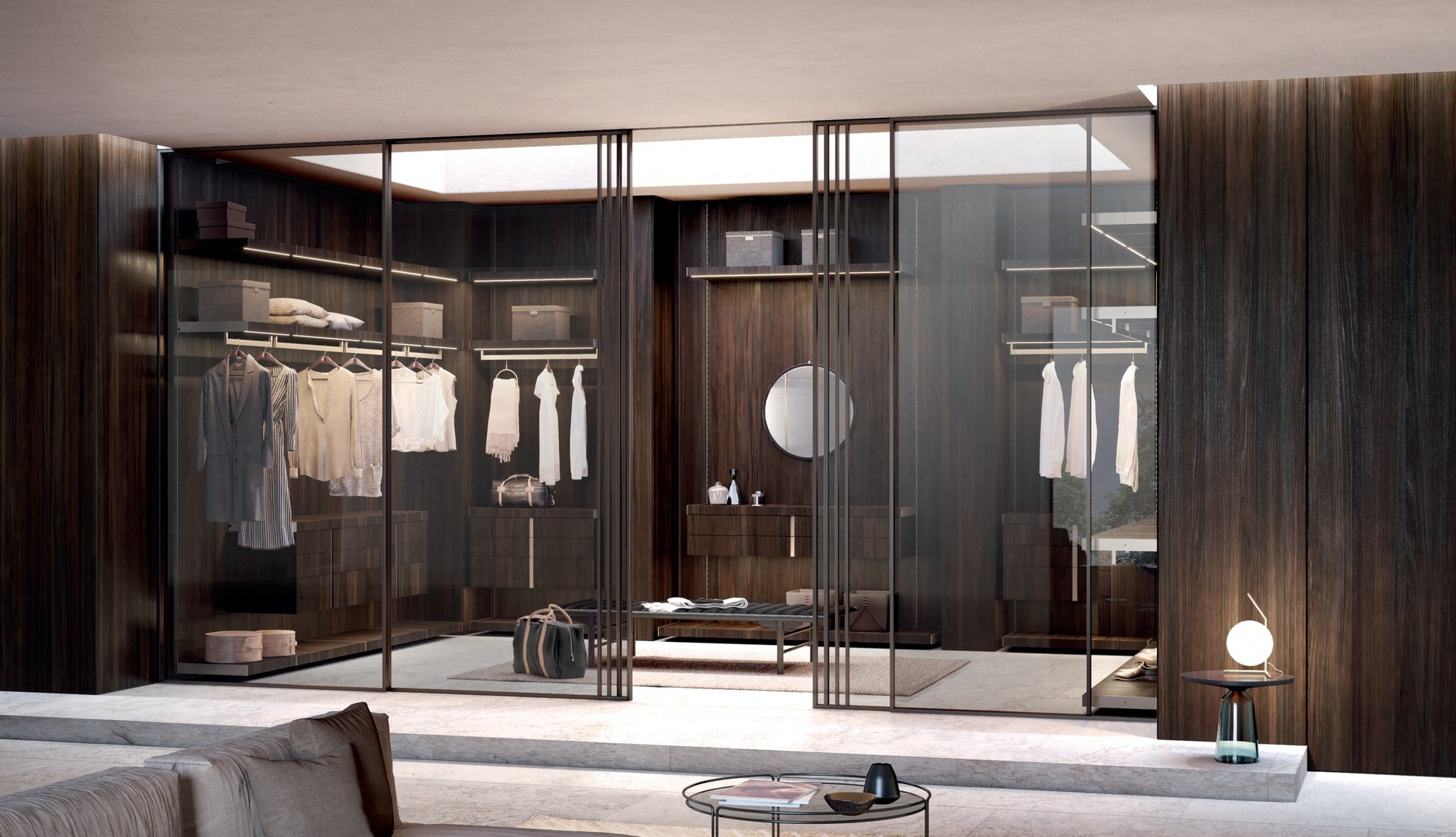 Barausse Glass doors — Glass doors detail in a real interior