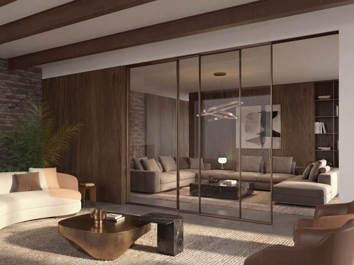 Modern Italian wall panelling Barausse Partitions — Another view