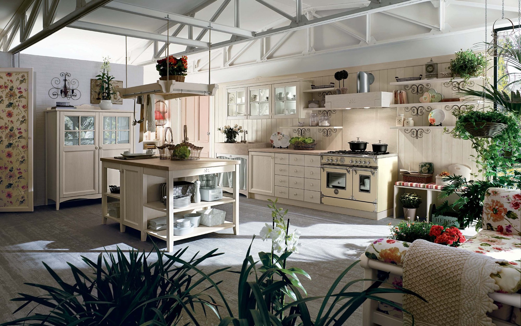 Country ιταλική κουζίνα Callesella Arredamenti Cucina Everyday Canapa Talcato
