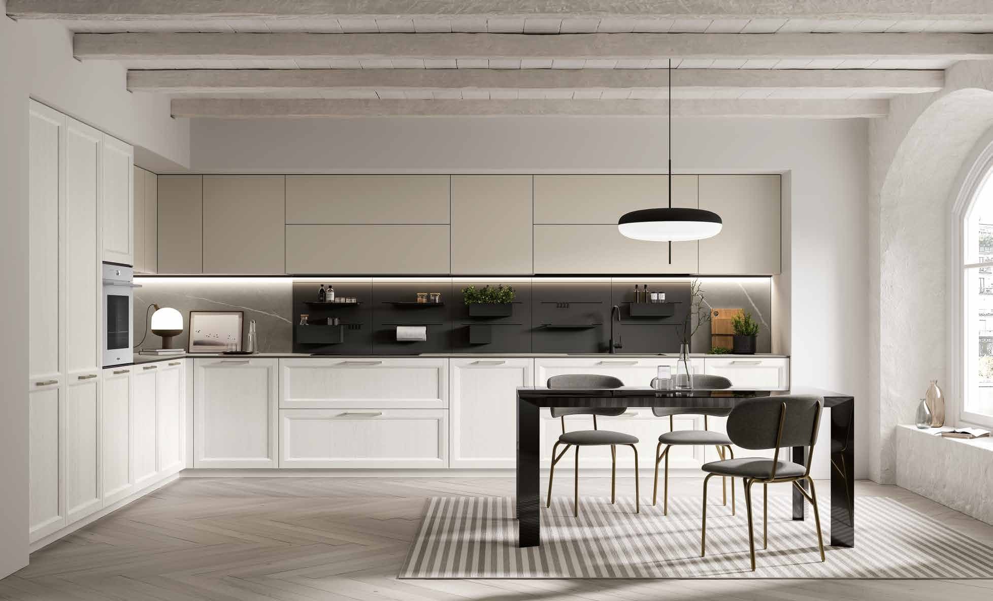 Febal Casa Origina Telaio Legno 04 · Bianco — Τραπεζαρία