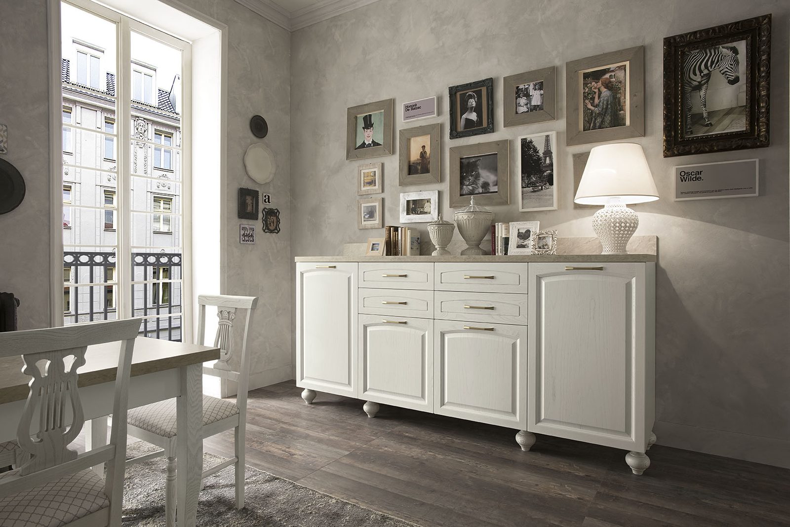 Febal Casa Gala 02 · Bianco & Oro — Μπουφές