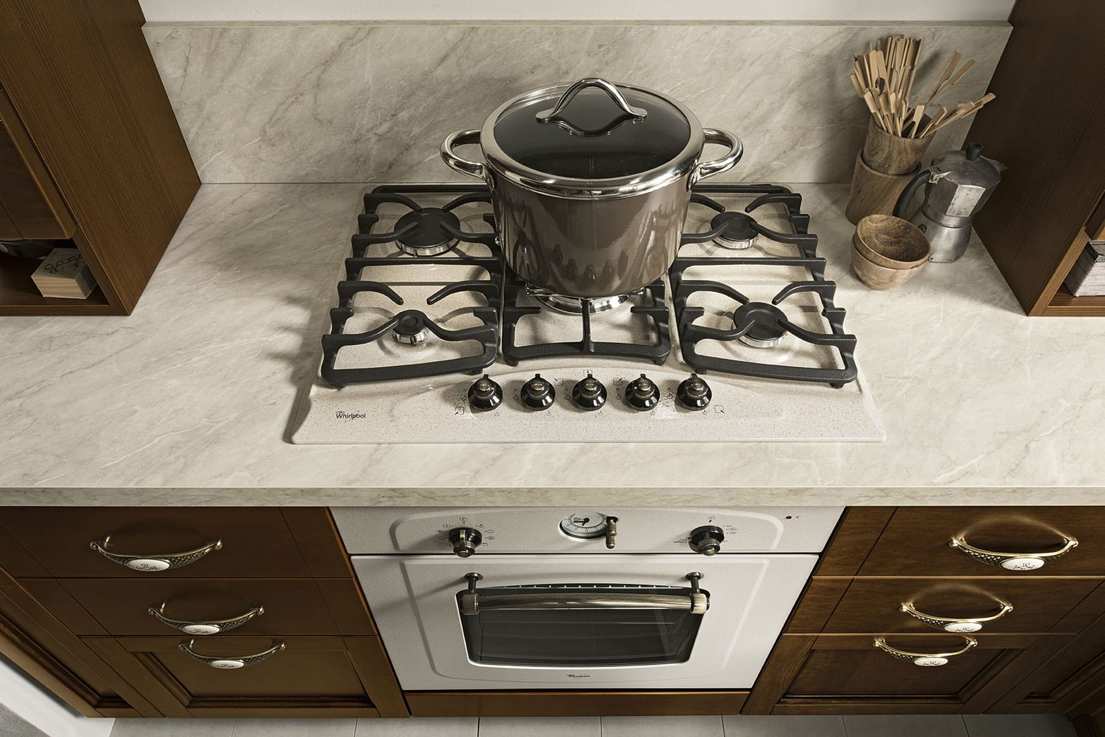 Febal Casa Sinfonia 01 · Noce — Hob & Worktop