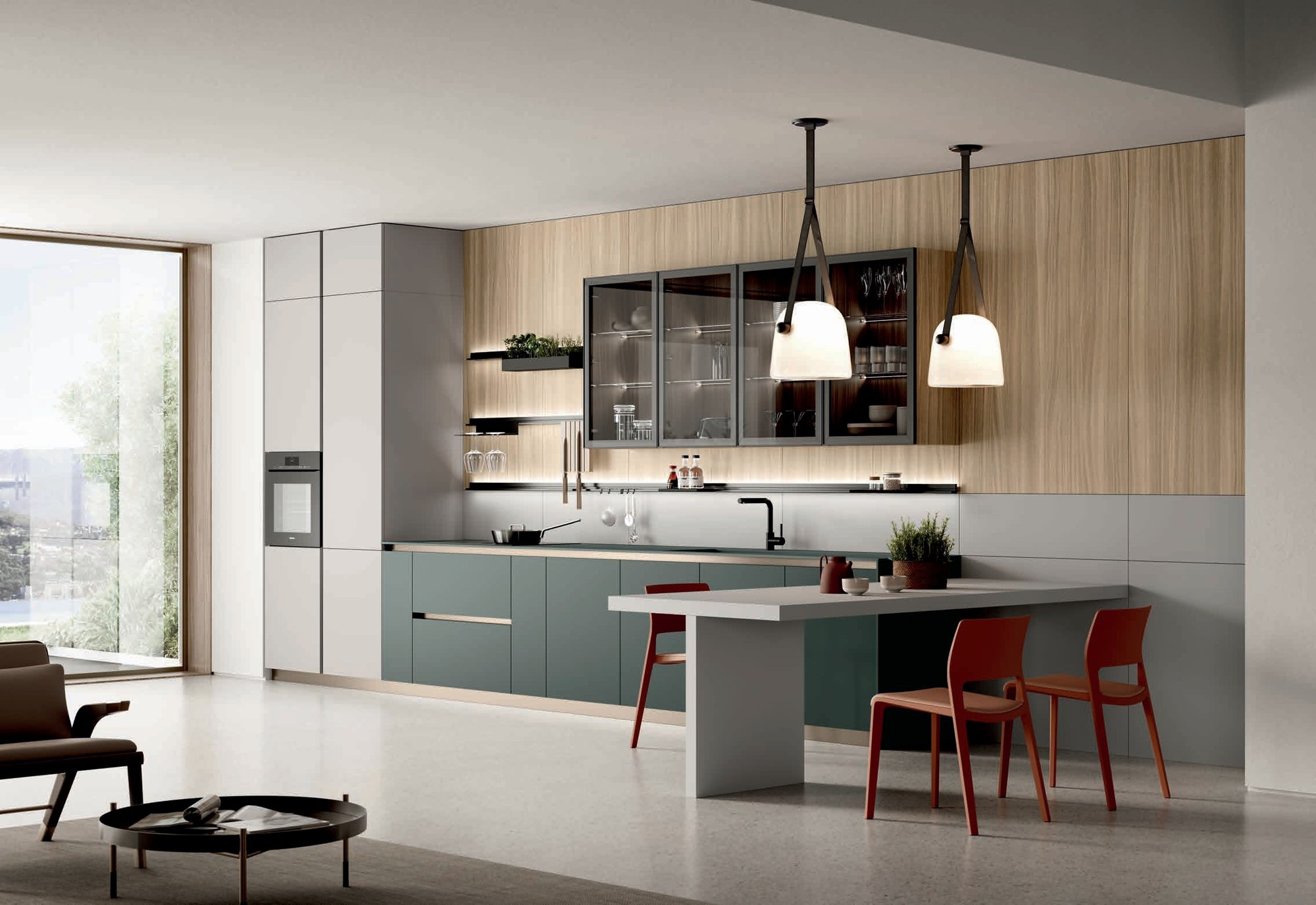 Febal Casa Modula 04 · Green Alga — Νησίδα & Τραπέζι