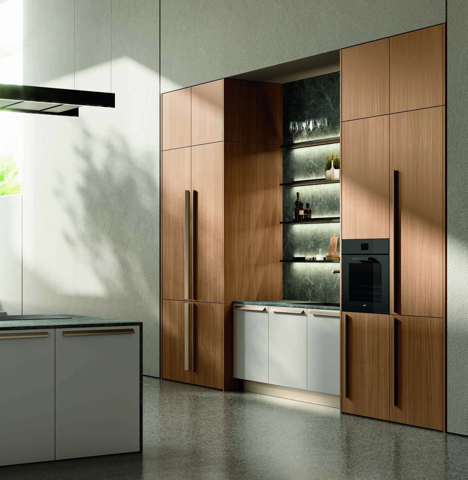 Febal Casa Modula 08 · Grigio Citta & Noce — Στήλες & αποθήκευση