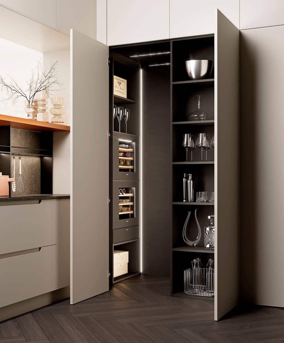 Febal Casa Modula 09 · Grigio Caldo & Terracotta — Στήλες Αποθήκευσης