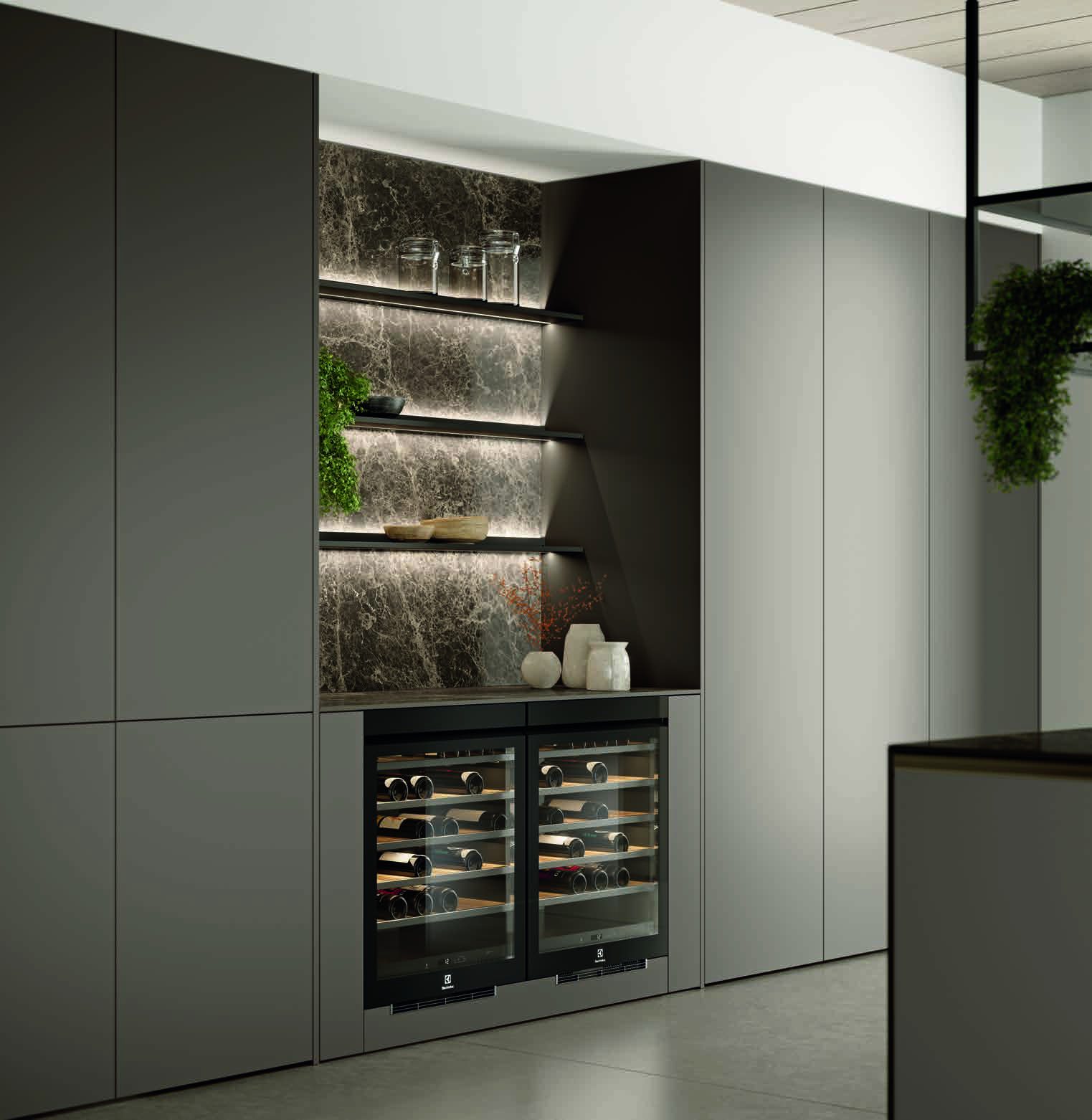Febal Casa Modula 10 · Grigio Piombo & Champagne — Στήλες & αποθήκευση