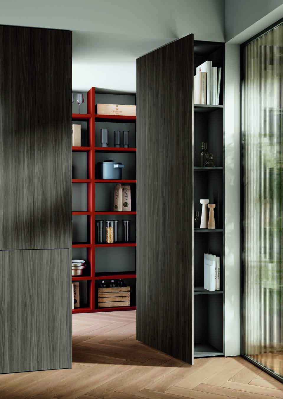 Febal Casa Modula 11 · Rovere Asiatico & Blu Notte — Ανοιχτά ράφια