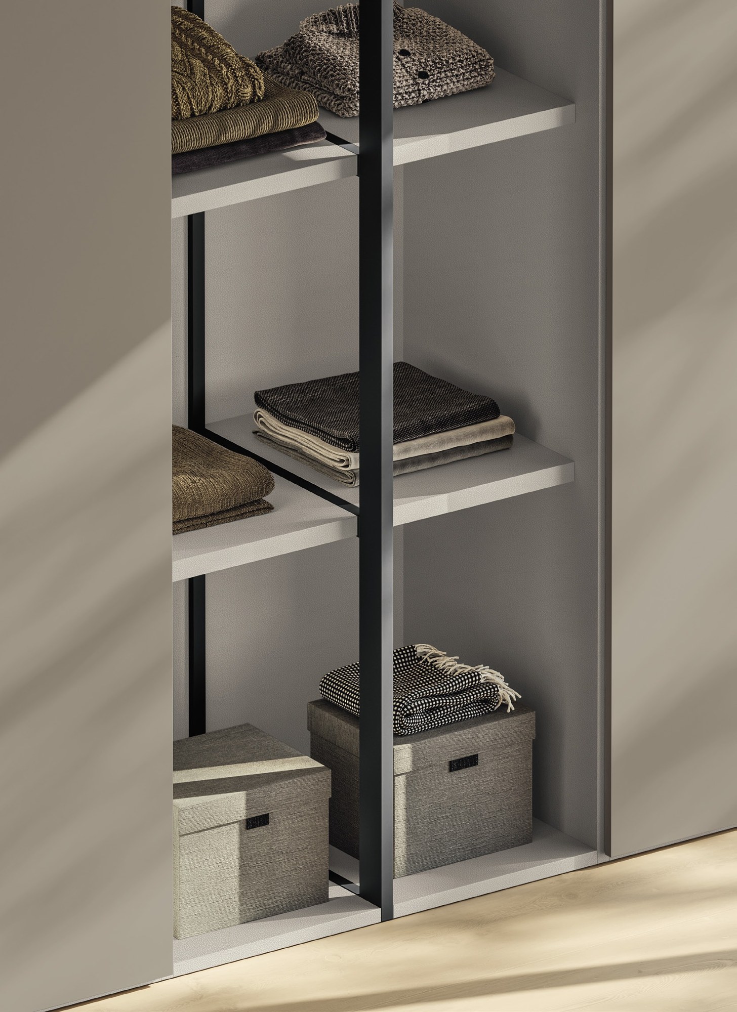 Febal Casa Momenti Wardrobes · Hinged (Battente) — Open Shelves