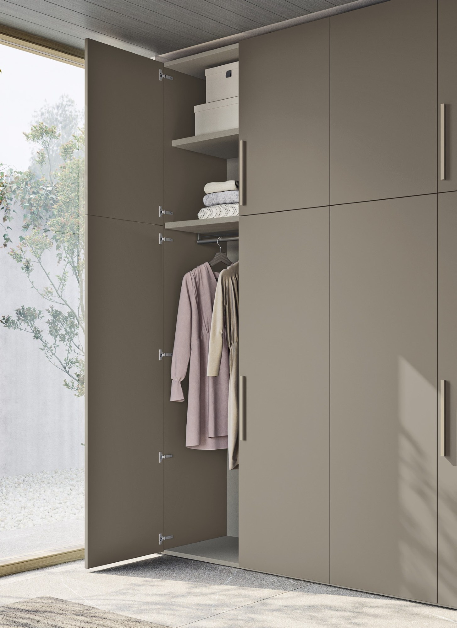 Febal Casa Momenti Wardrobes · Hinged (Battente) — Open Shelves