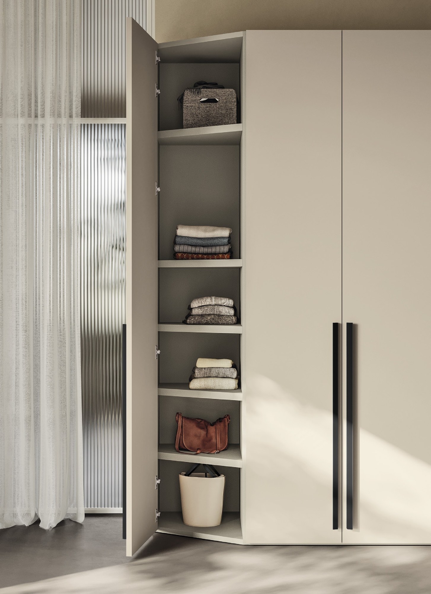 Febal Casa Momenti Wardrobes · Hinged (Battente) — Open Shelves