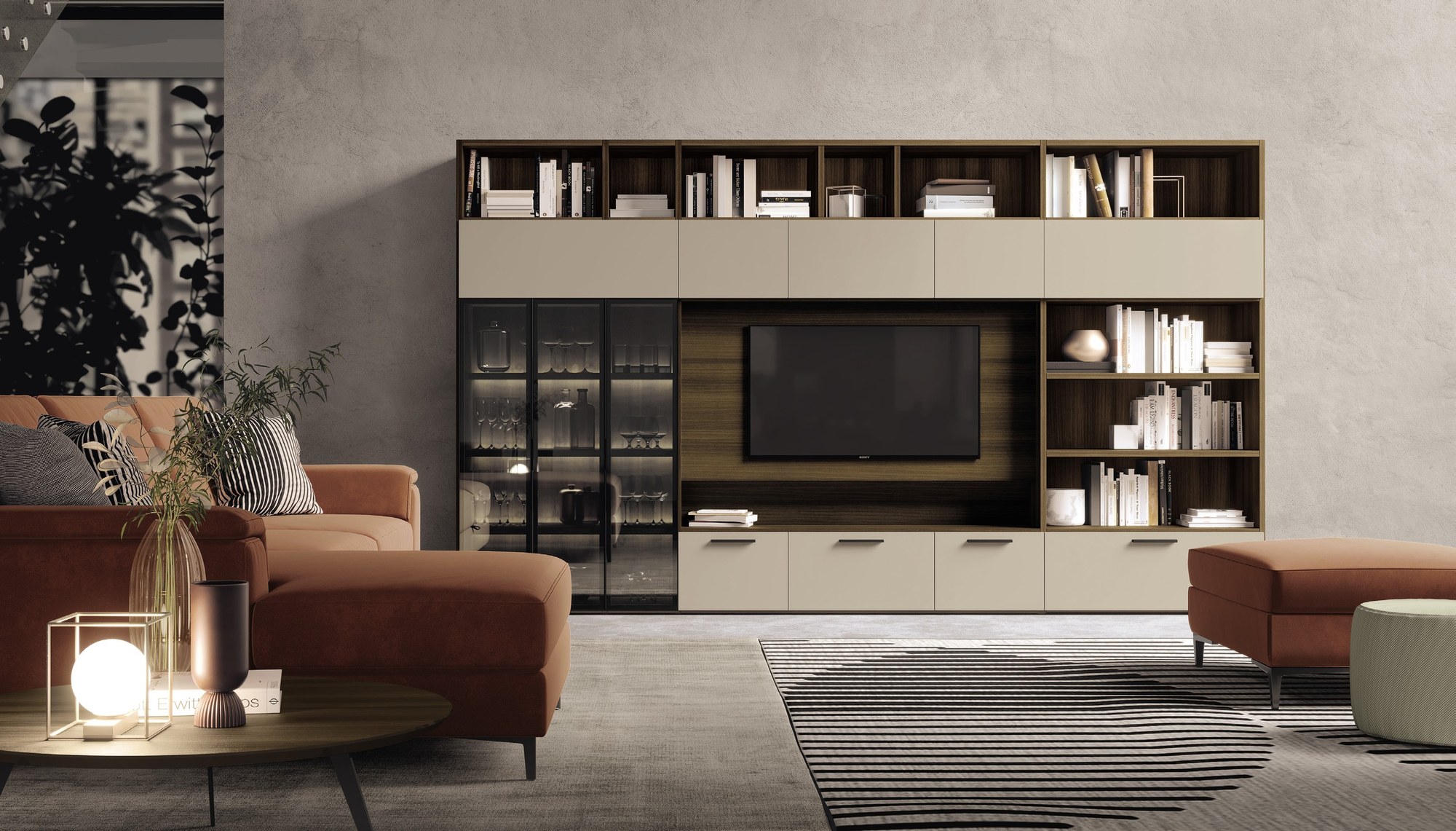 Febal Casa Momenti Living · Residenza Materica — έπιπλα καθιστικού, άποψη 6