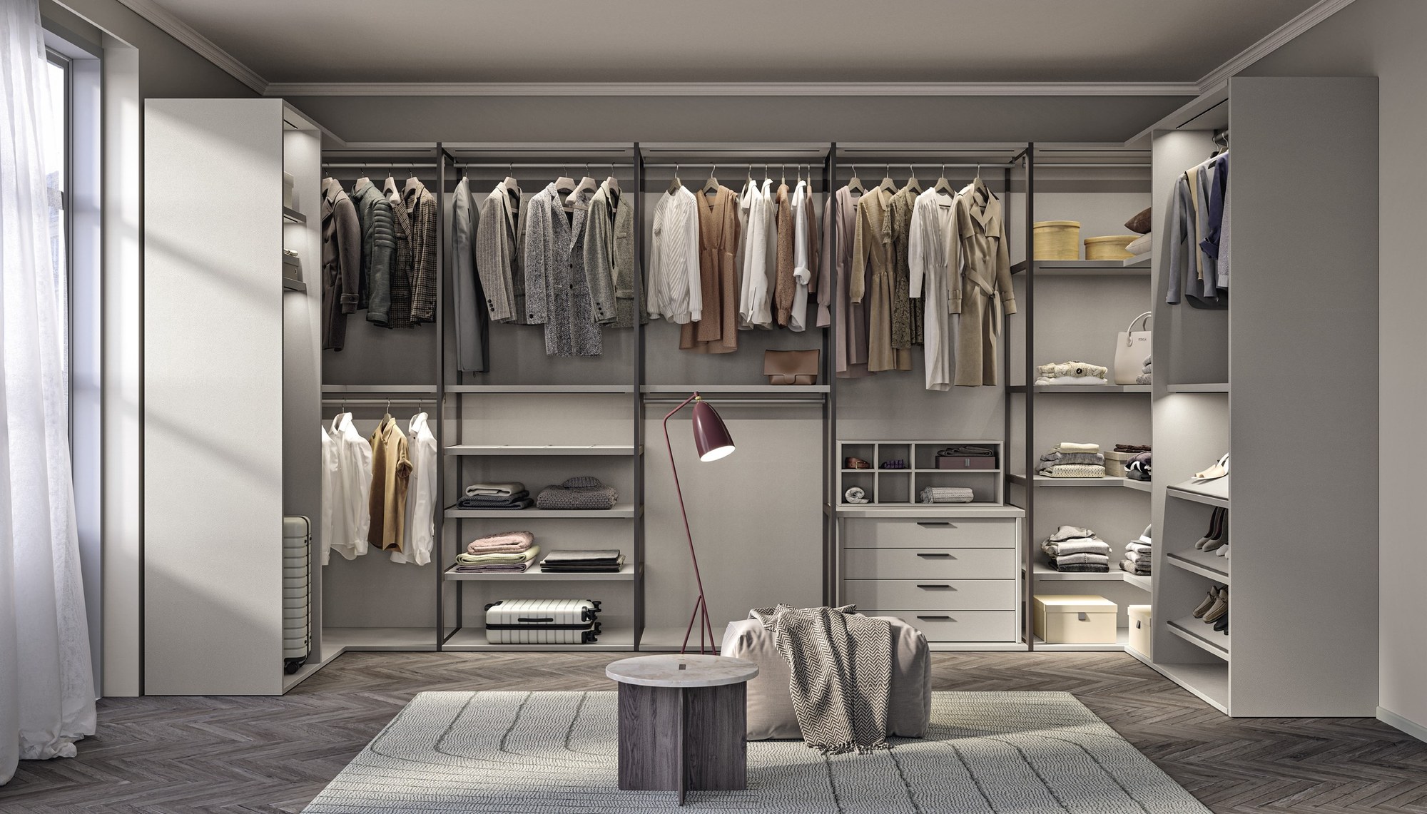 Febal Casa Momenti Walk-in · W104 — walk-in ντουλάπα, άποψη 1