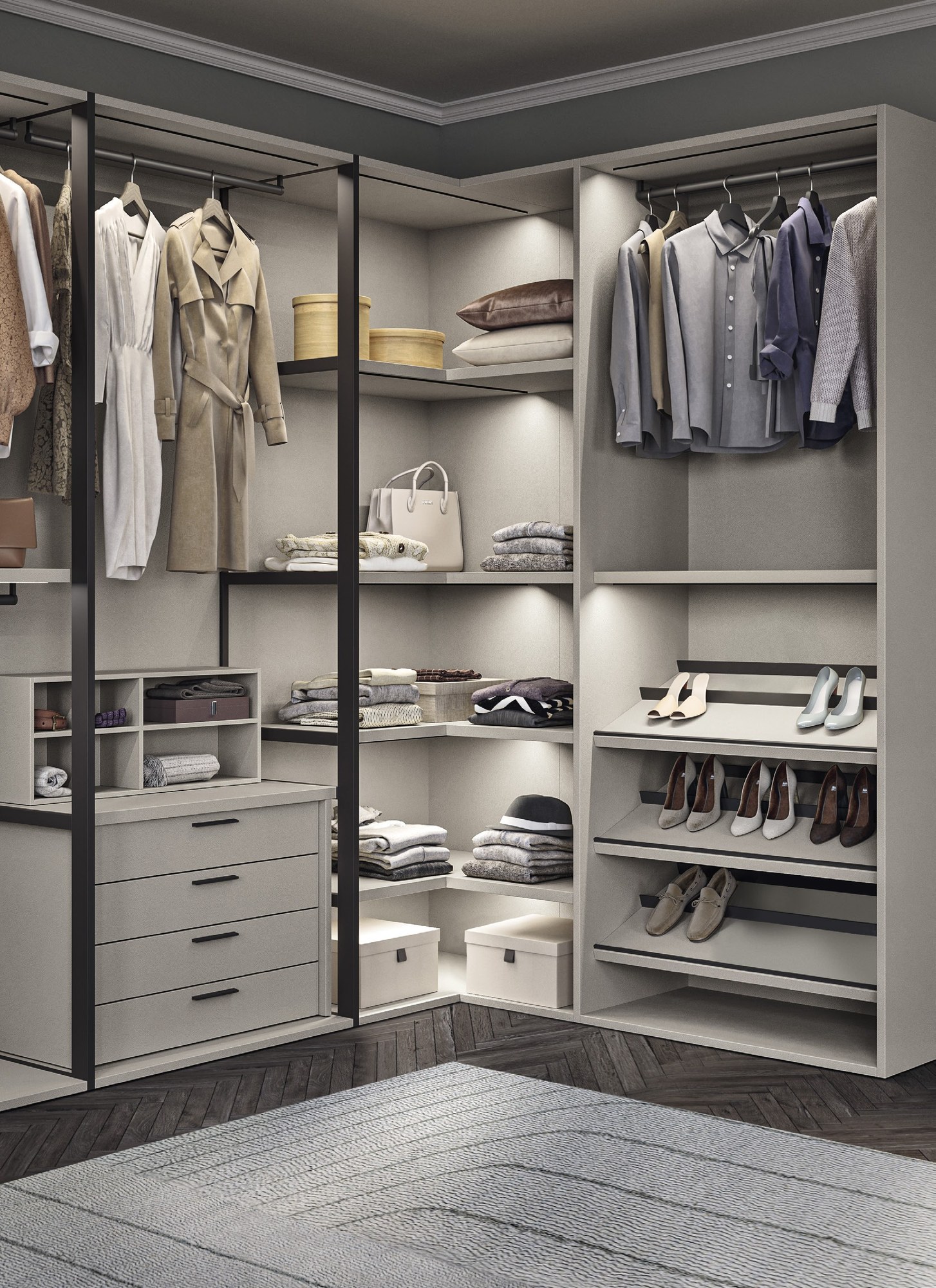 Febal Casa Momenti Walk-in · W104 — walk-in ντουλάπα, άποψη 2