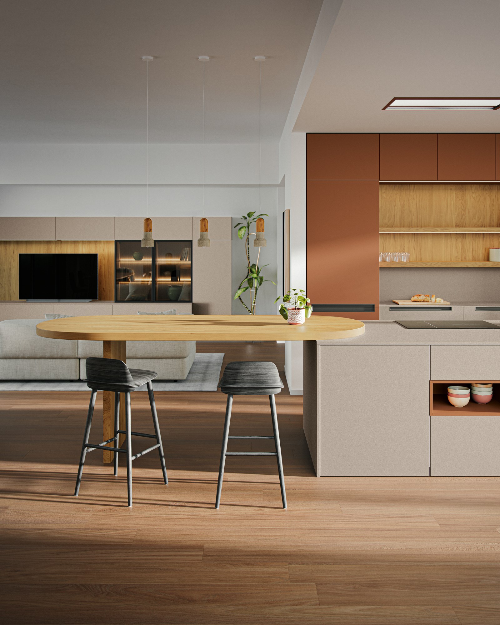 Gentili Cucine Metropolitan Mood — Νησίδα & Τραπέζι
