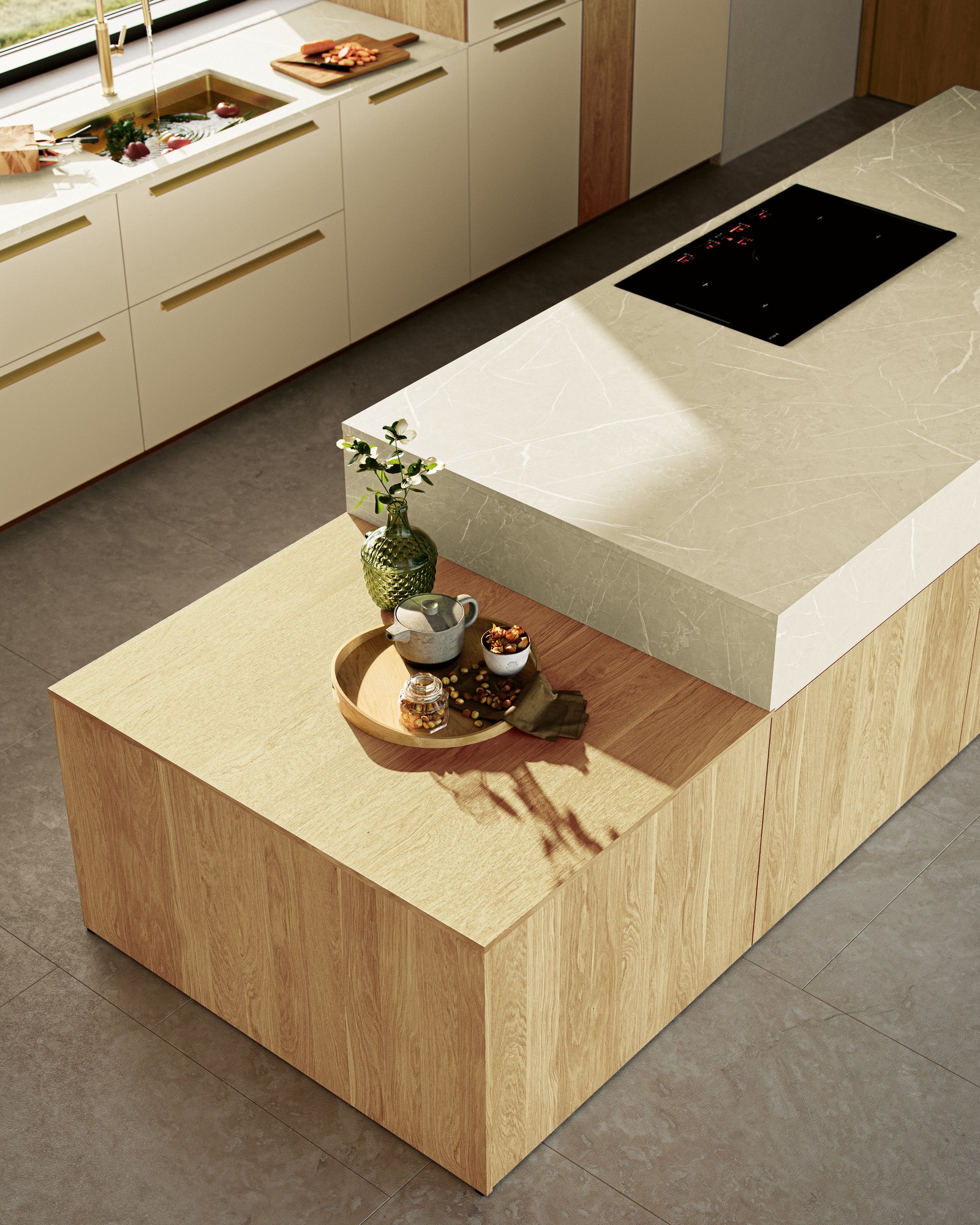 Gentili Cucine Family Place — Κάτοψη Νησίδας