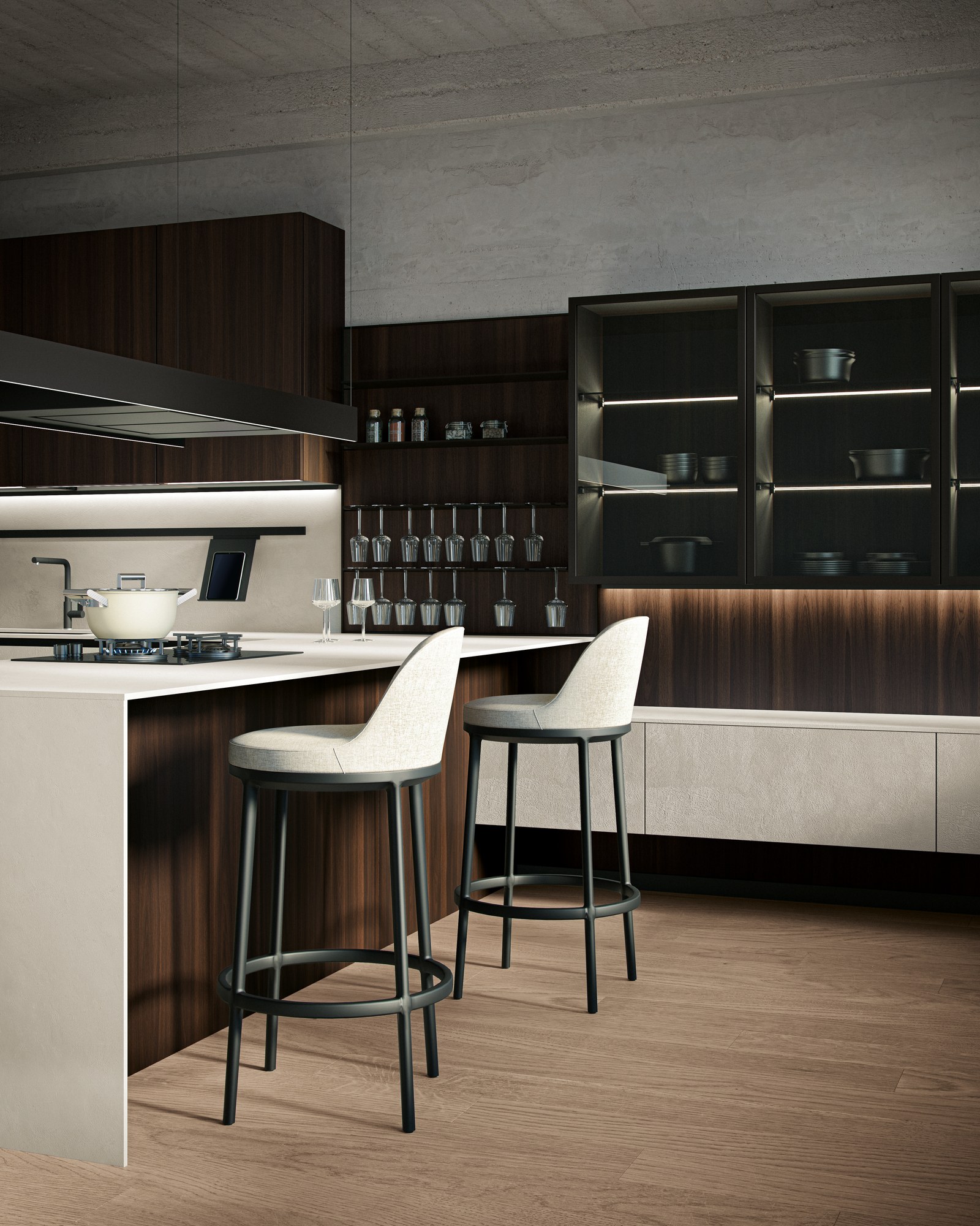 Gentili Cucine Urban Classic — Νησίδα & Βιτρίνες