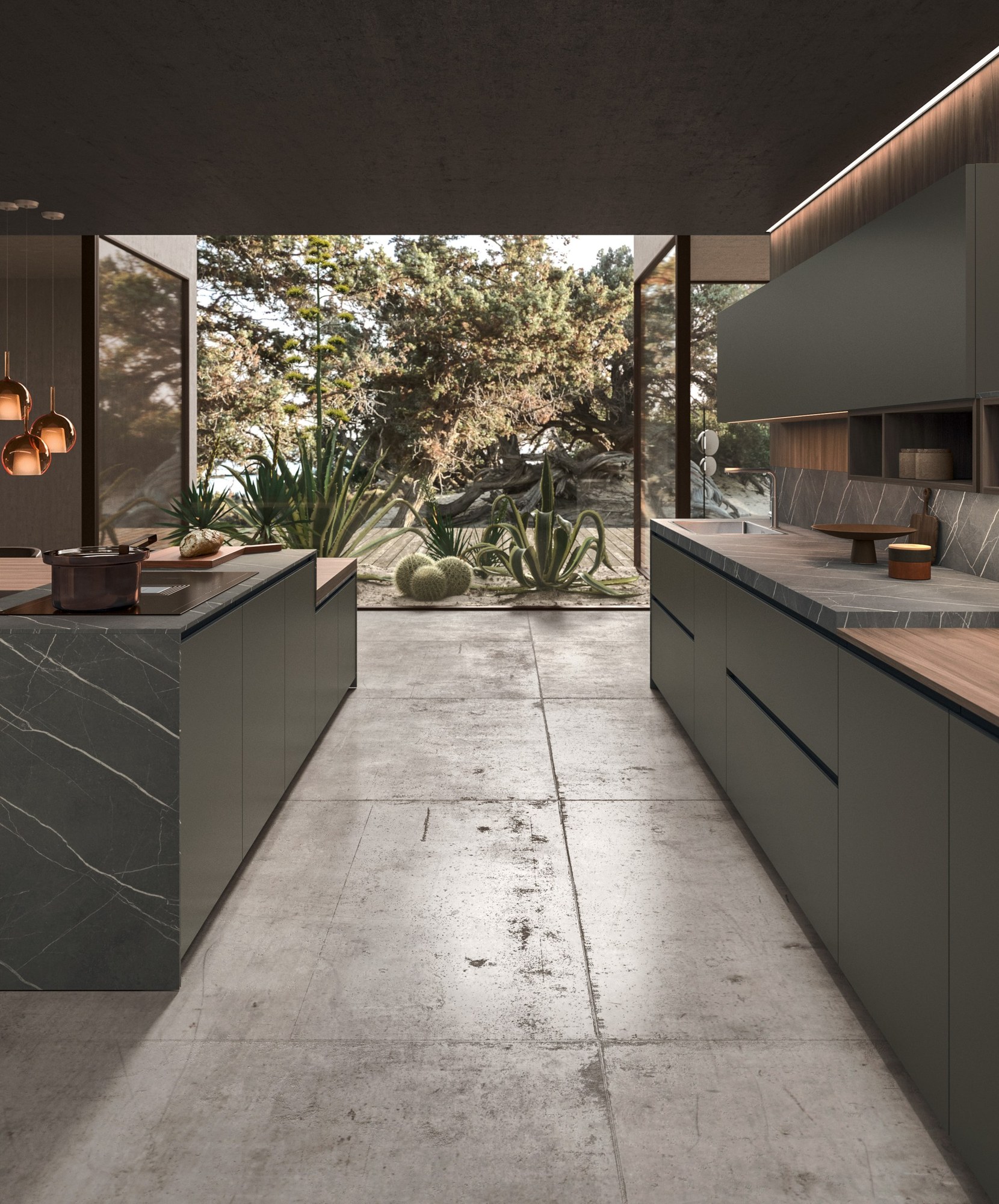 Gentili Cucine T_01 — Νησίδα σε Προοπτική