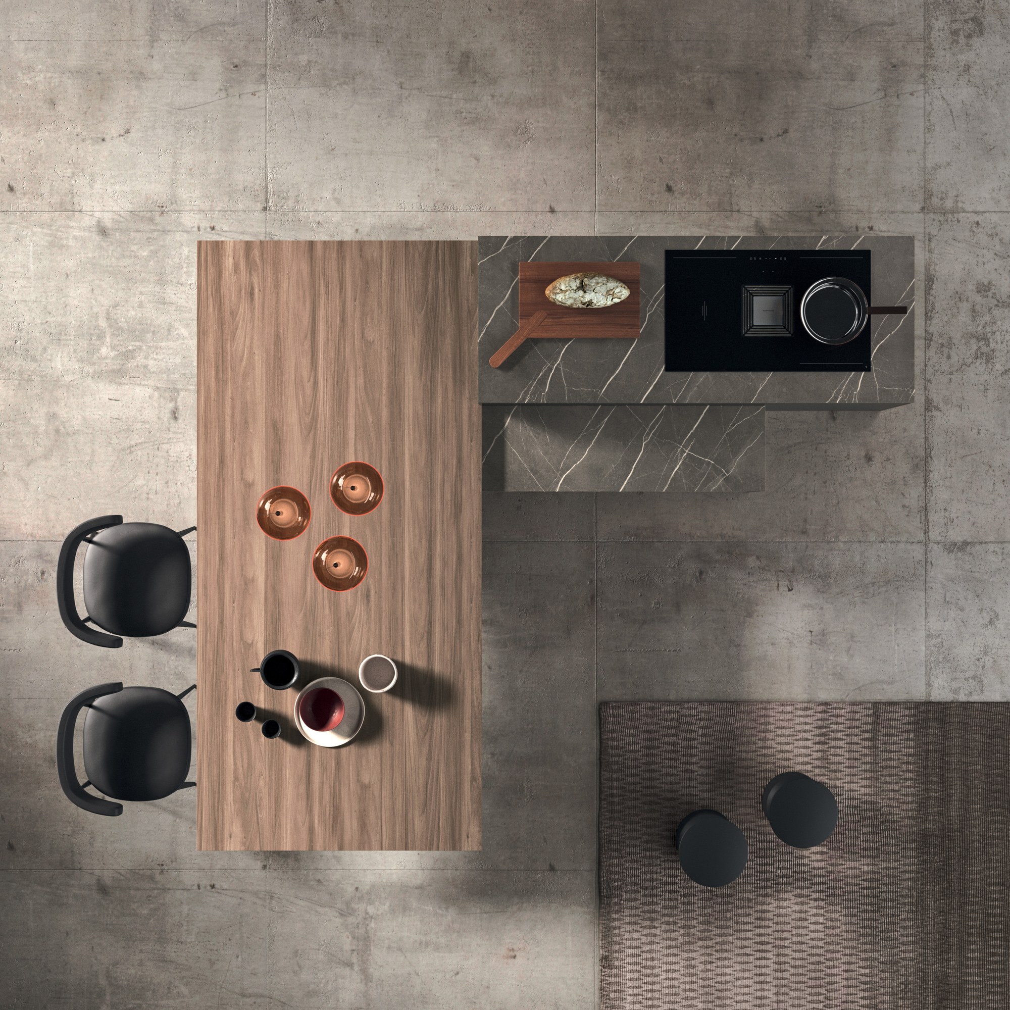 Gentili Cucine T_01 — Κάτοψη Νησίδας