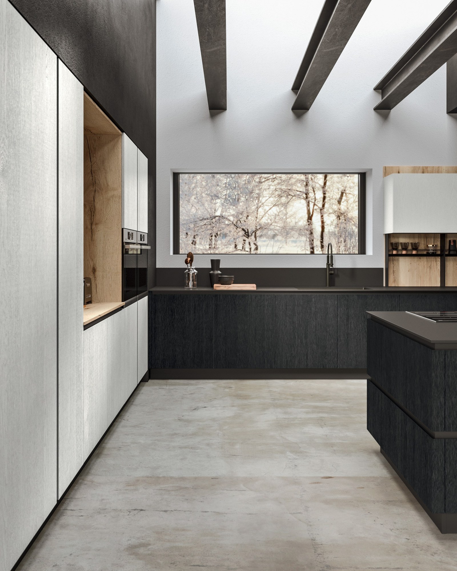 Gentili Cucine T_02 — Στήλες & Νησίδα