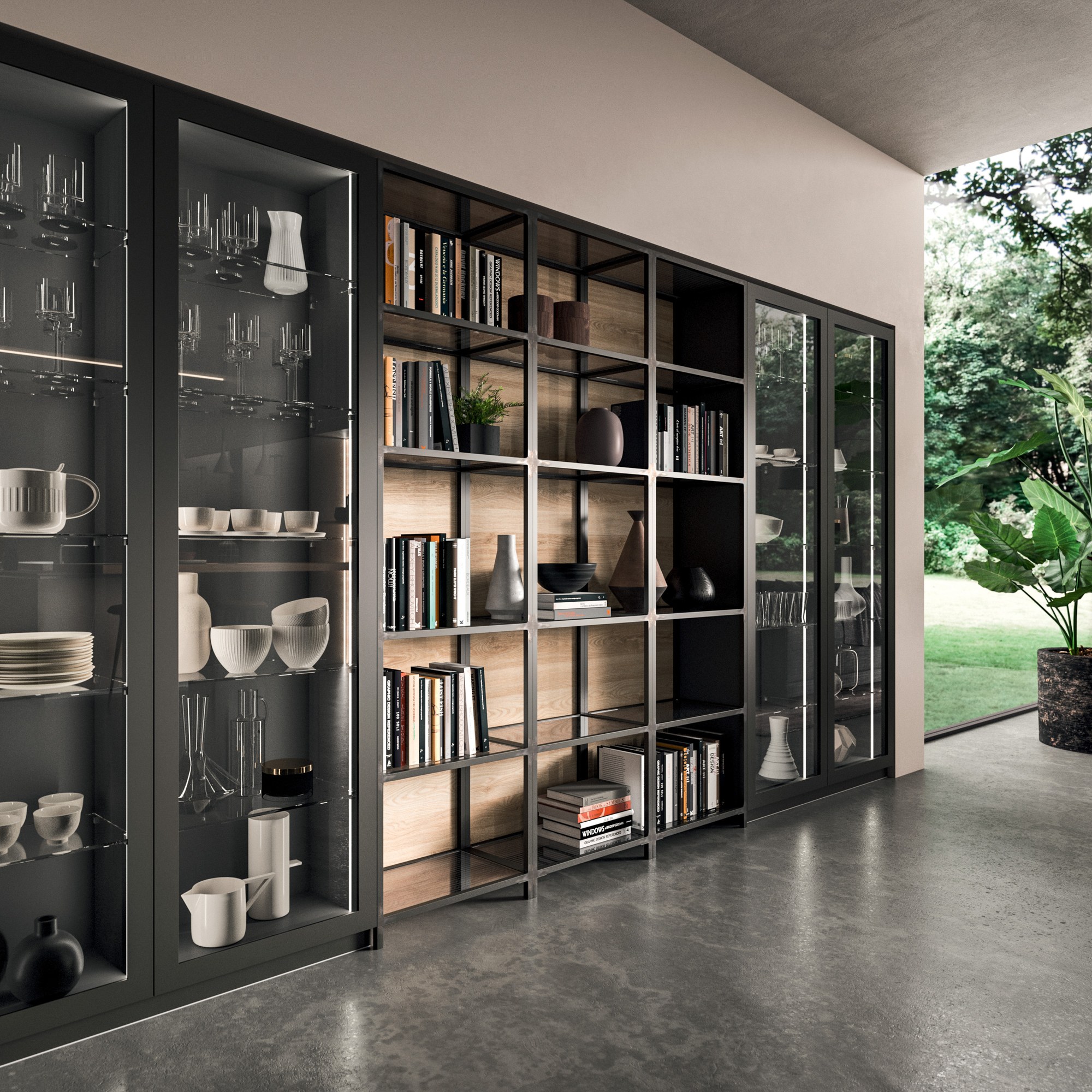 Gentili Cucine T_03 — Βιτρίνες & Βιβλιοθήκη