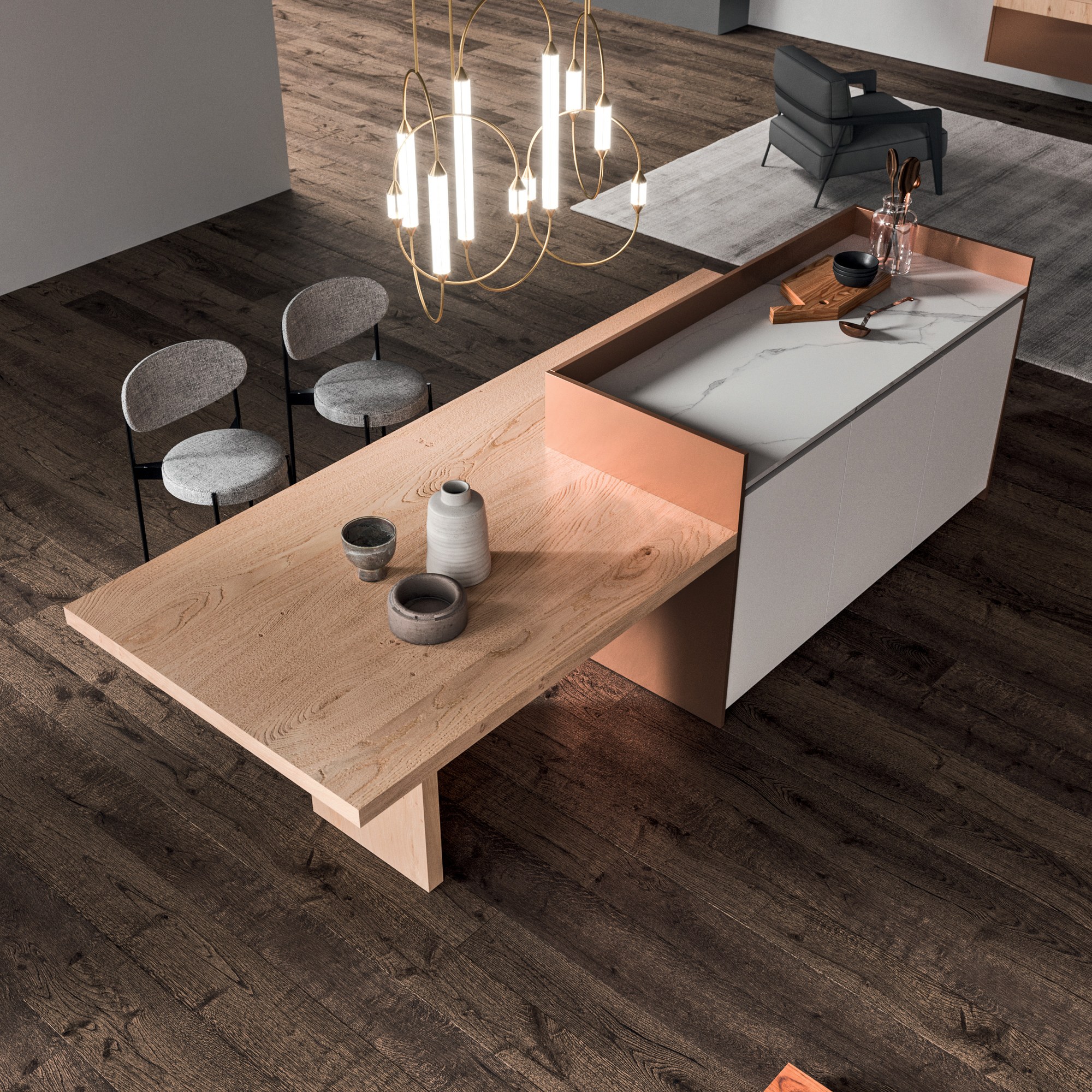 Gentili Cucine T_08 — Τραπέζι & Νησίδα