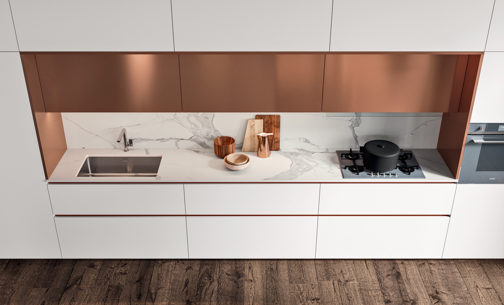 Gentili Cucine T_08 — Πάγκος & Ερμάρια
