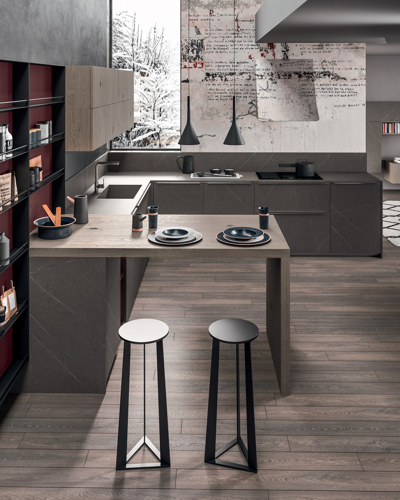 Gentili Cucine T_09 — Πάγκος Snack