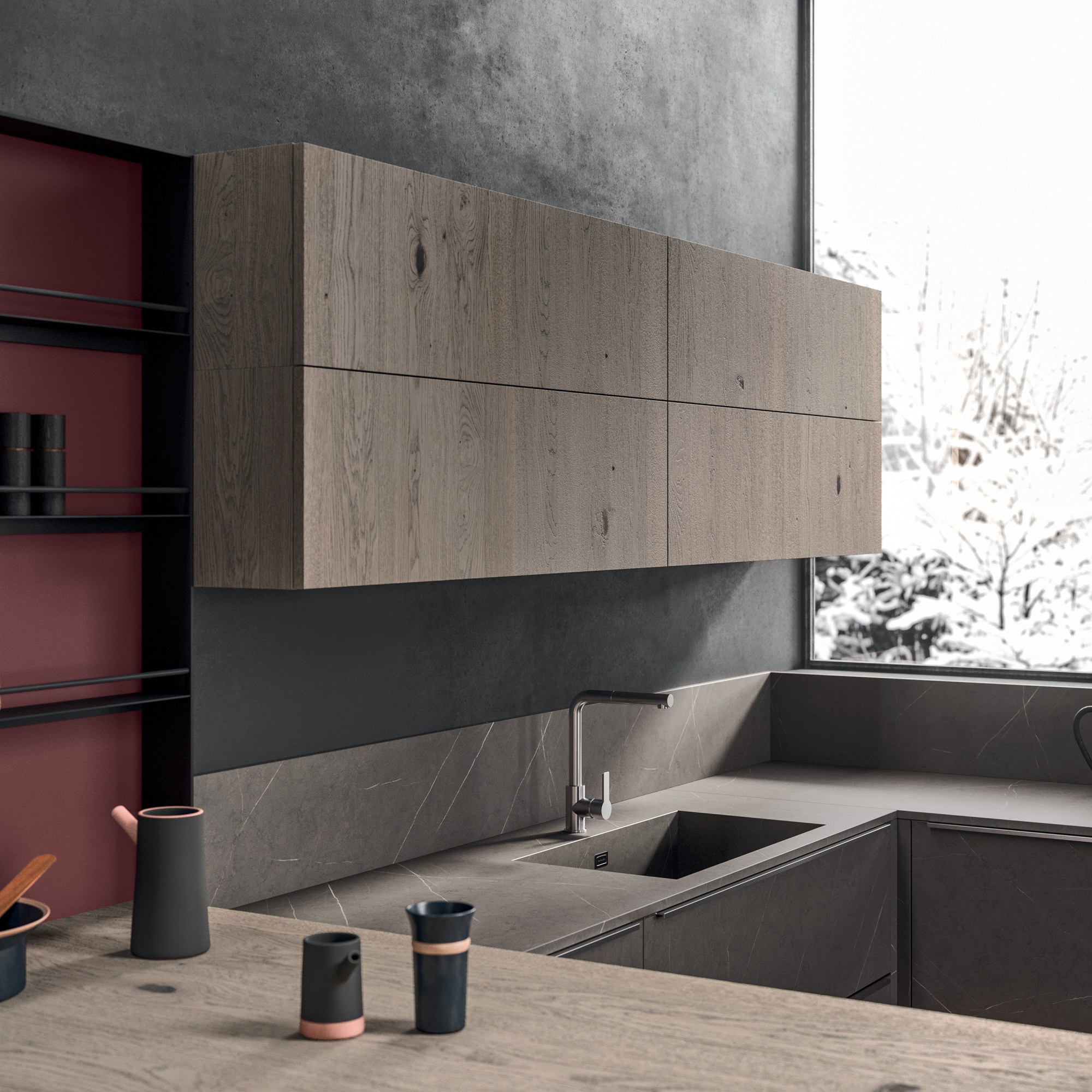 Gentili Cucine T_09 — Πάγκος & Ερμάρια