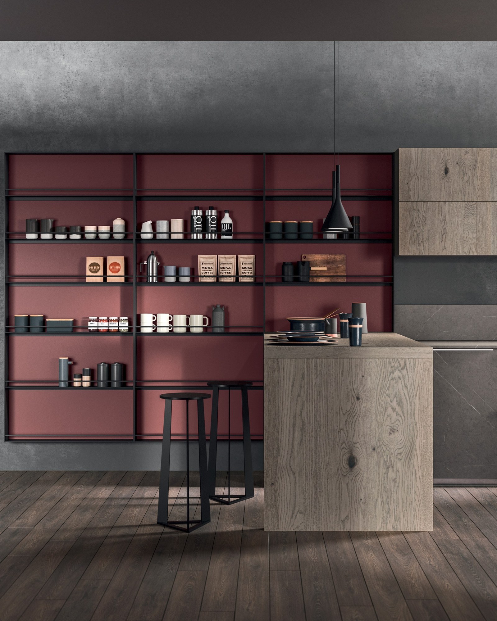 Gentili Cucine T_09 — Ανοιχτά Ράφια