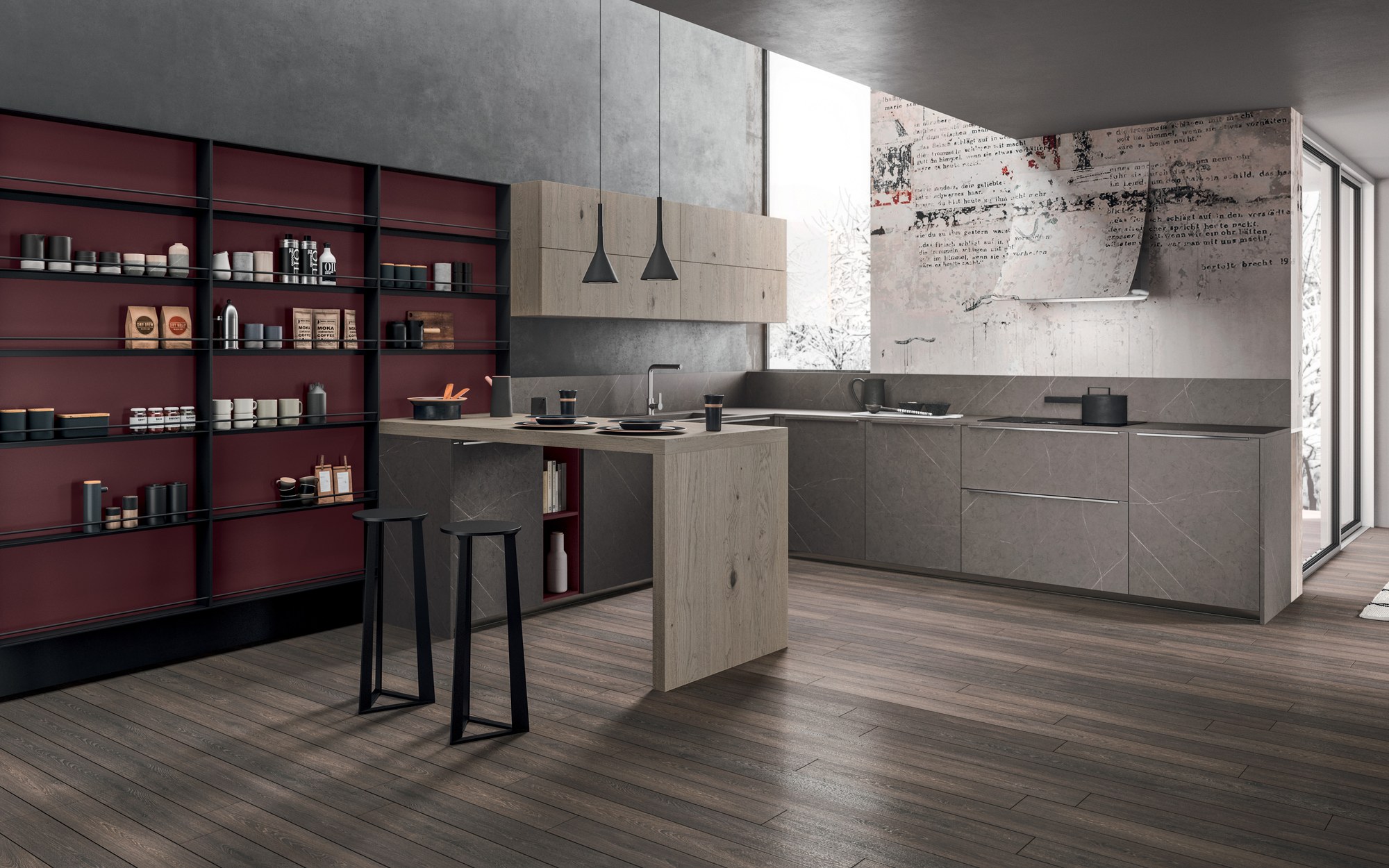Gentili Cucine T_09 — Κουζίνα & Ράφια