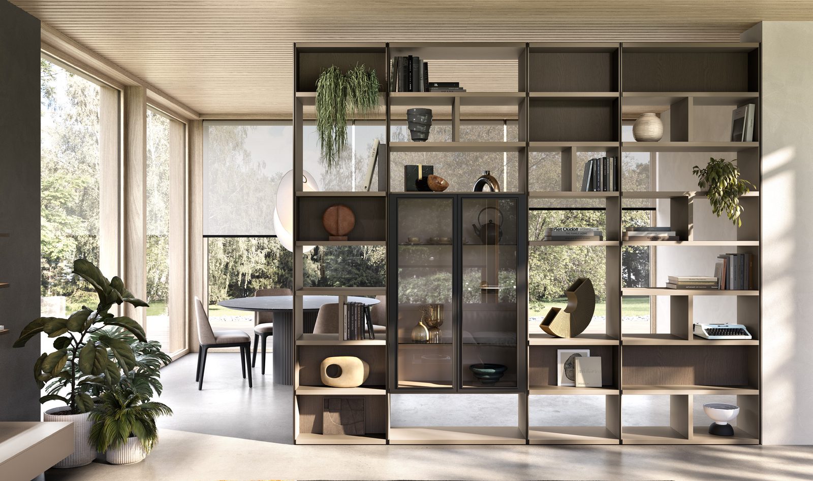 GF Interiors HOUSE OF FLUTE — Ράφια & Καθιστικό