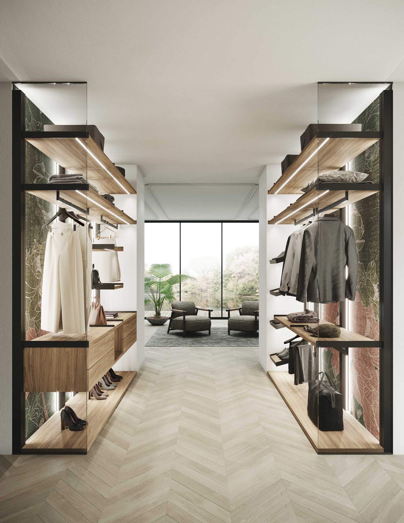 GF Interiors Evidence — Cabina armadio Evidence — Vertical detail