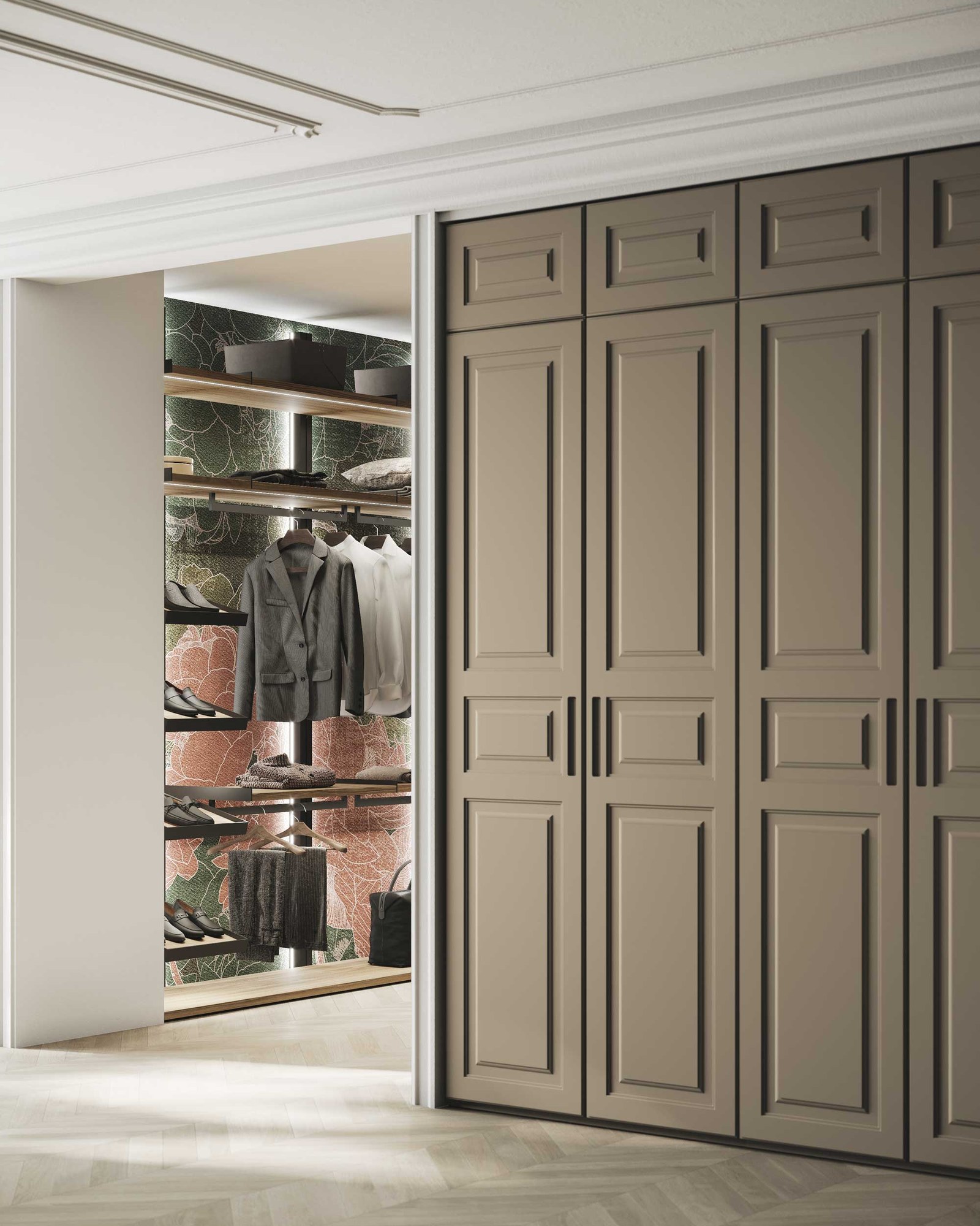 GF Interiors Evidence — Cabina armadio Evidence — Vertical detail