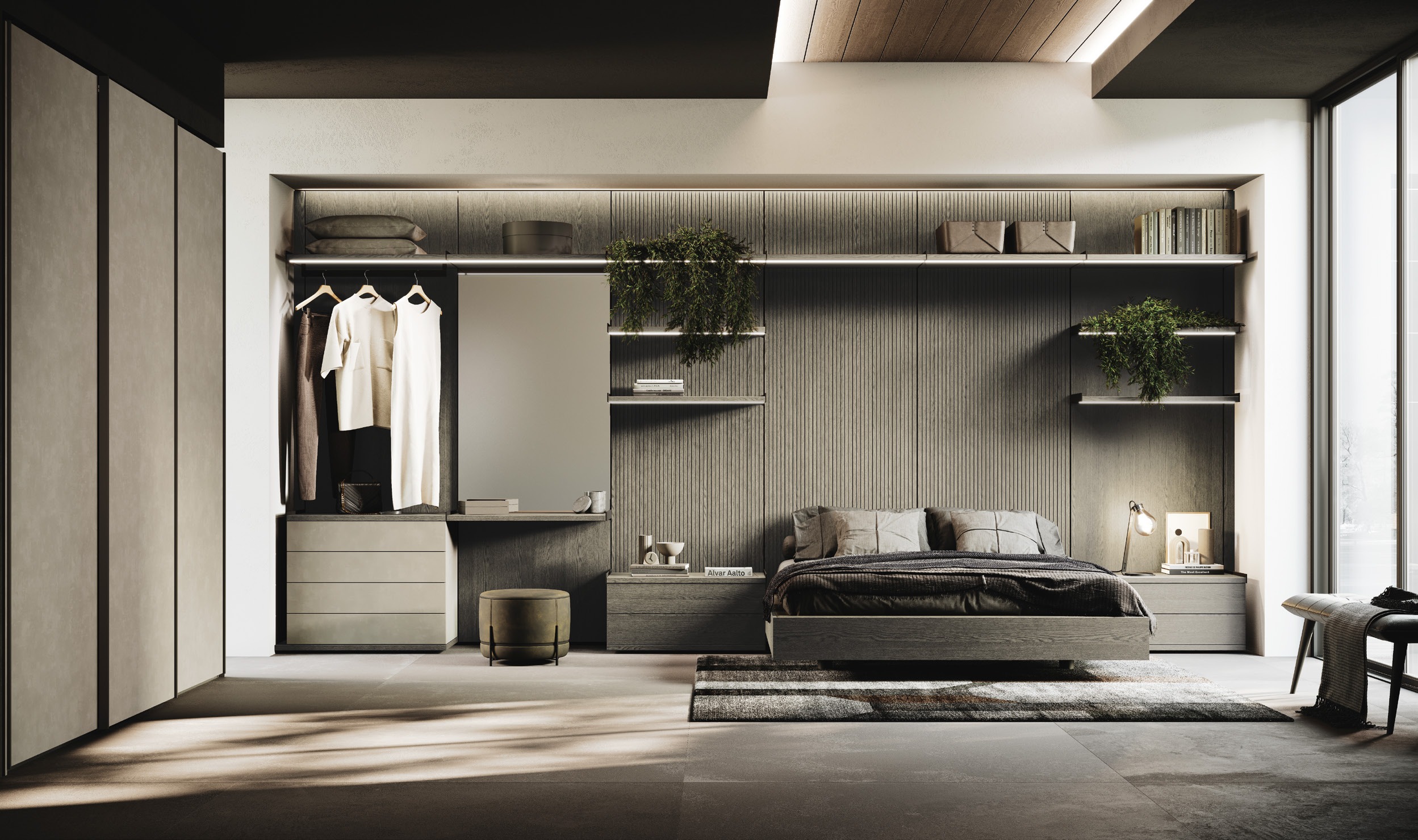 GF Interiors Walking — Cabina Walking σε Frassino GR και bilaminato Beton VS.