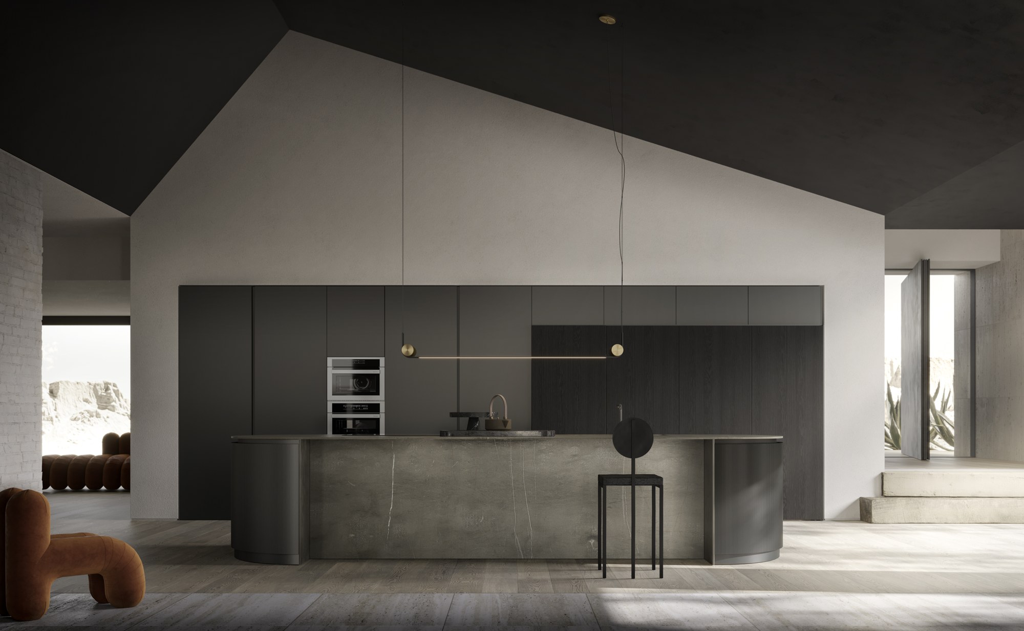 Pedini Cucine Arkè Shape — Curved Island