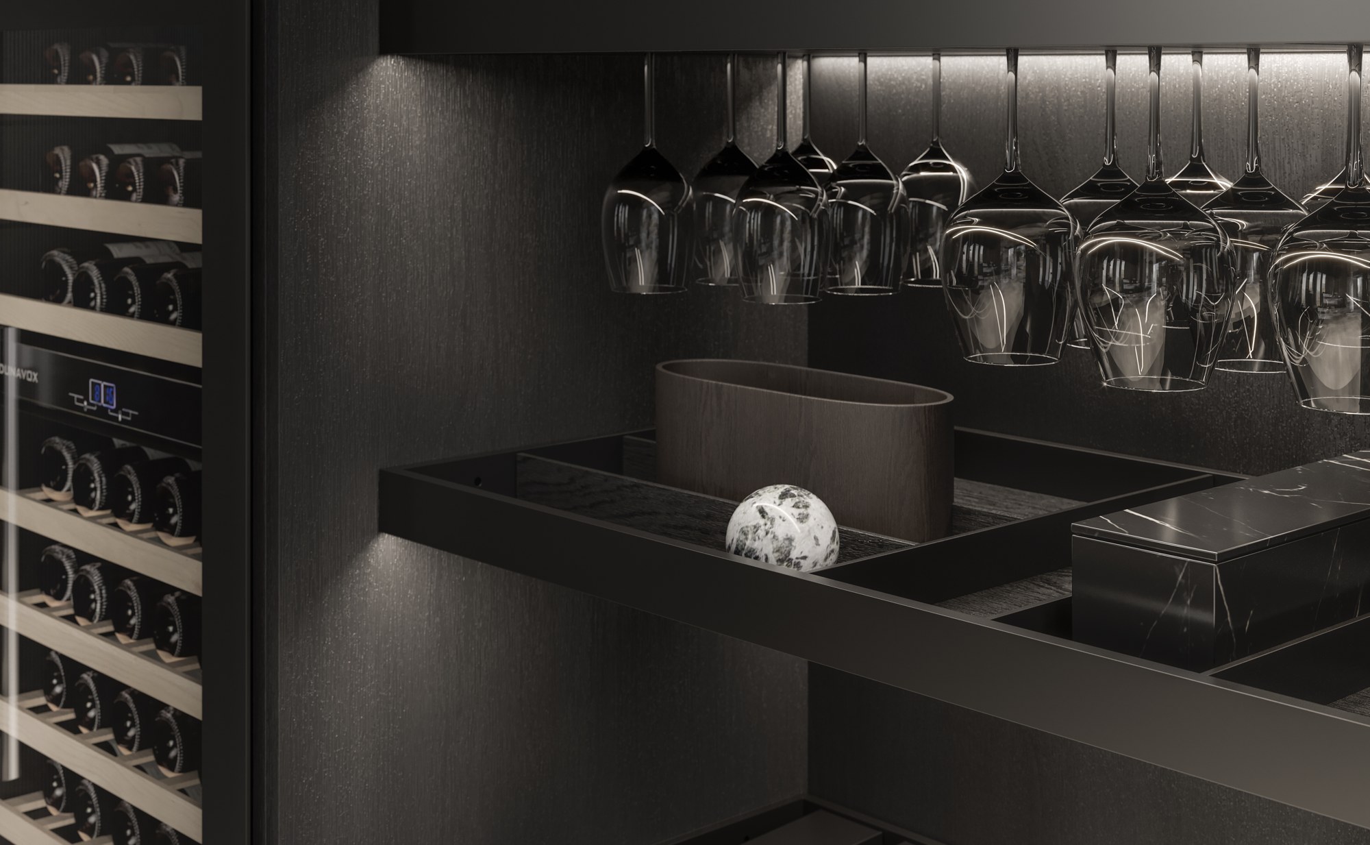 Pedini Cucine Arkè Shape — Corner view