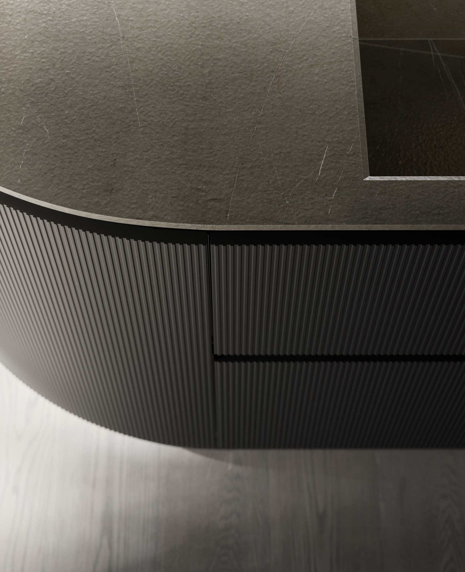 Pedini Cucine Arkè Shape — Vertical detail