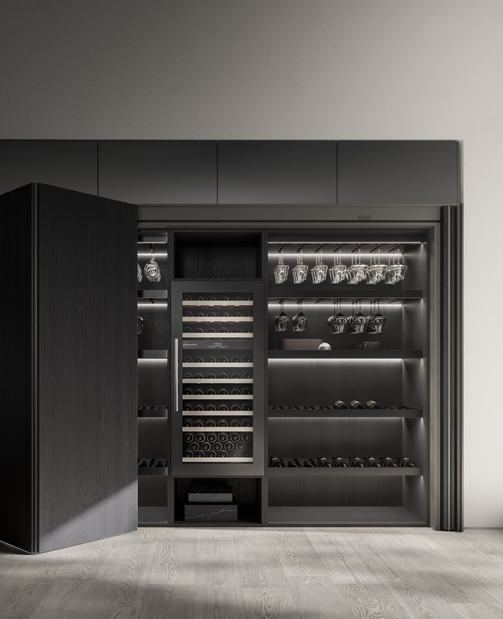 Pedini Cucine Arkè Shape — Columns & storage