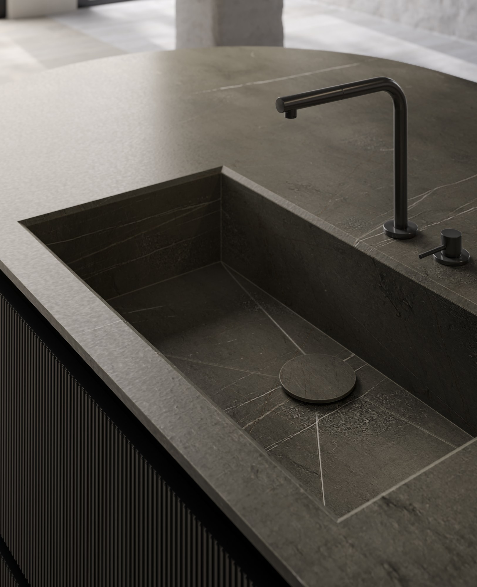 Pedini Cucine Arkè Shape — Vertical detail