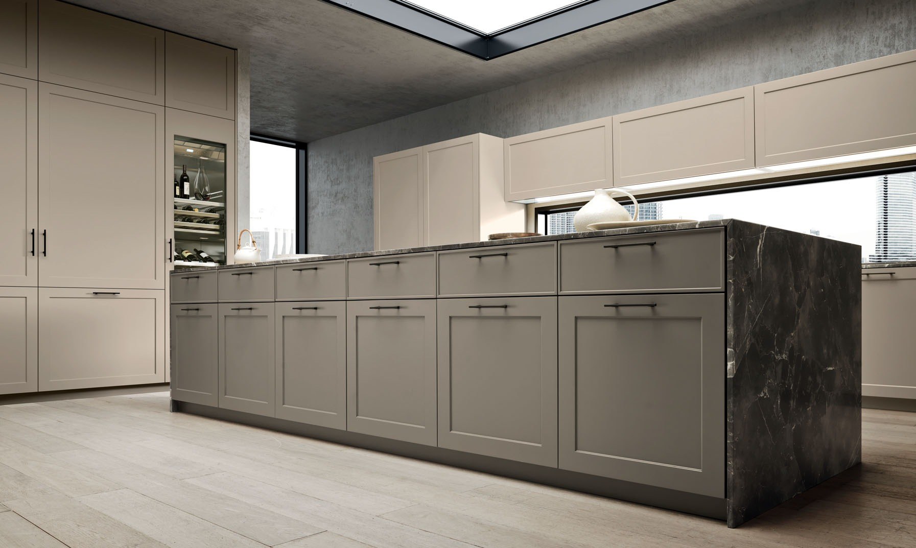 Pedini Cucine Quadra 70 — Νησίδα με Φεγγίτη