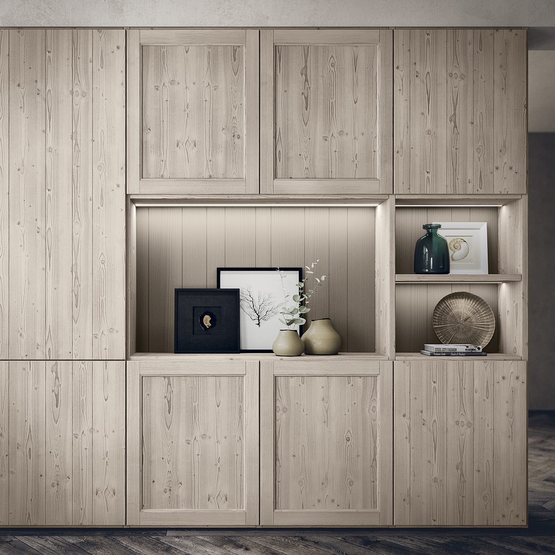 Scandola Mobili M01 – Open space — Panel in Niche