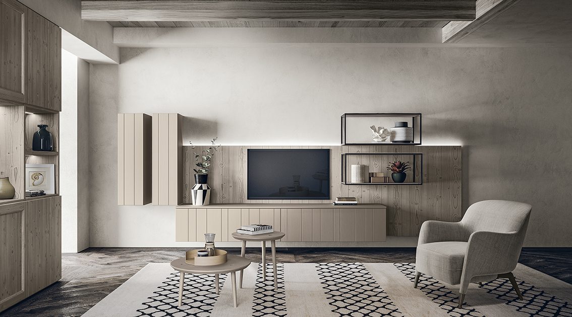 Scandola Mobili M01 – Open space — Living Room & TV