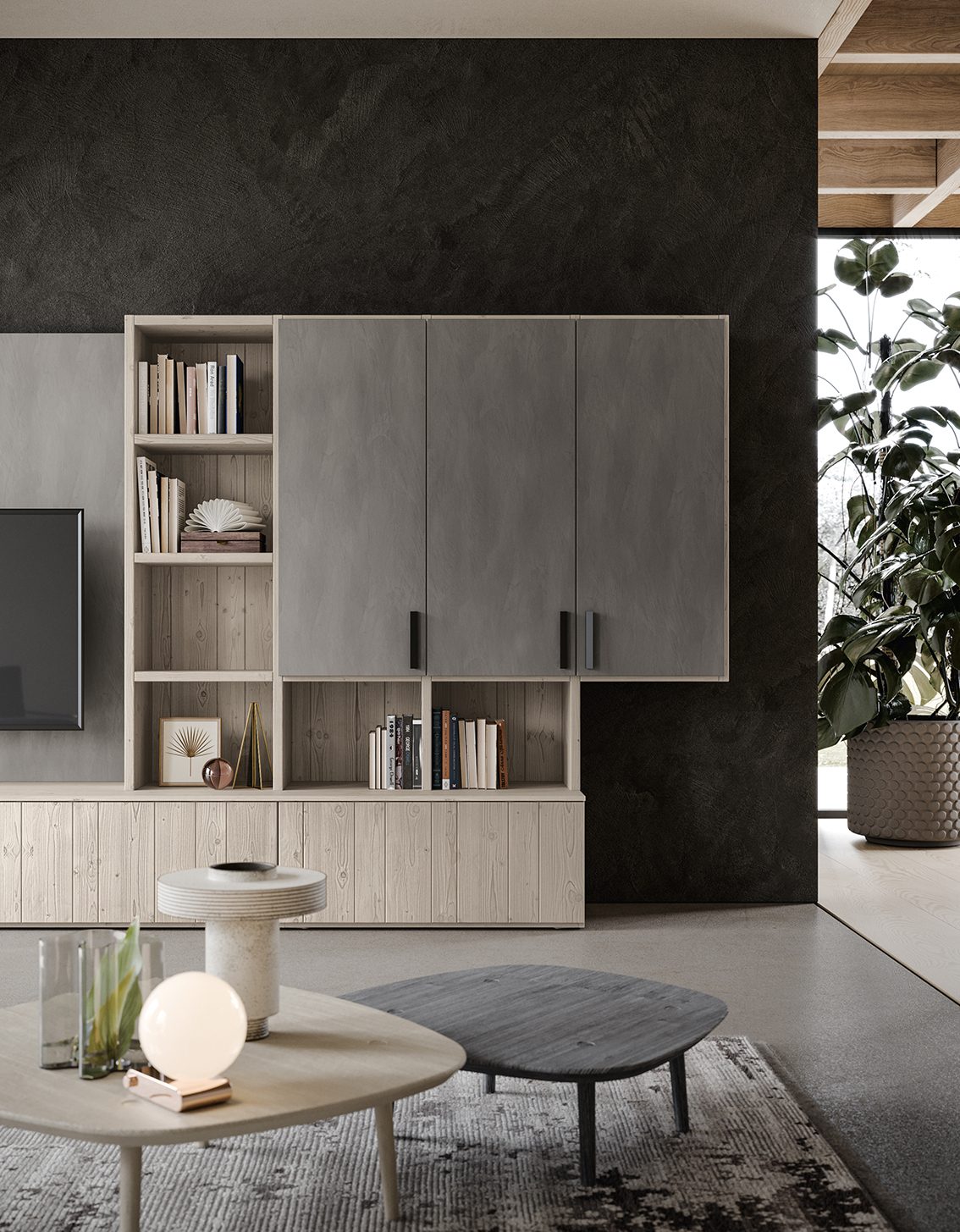 Scandola Mobili M03 – Arredamento soggiorno — Bookcase & TV
