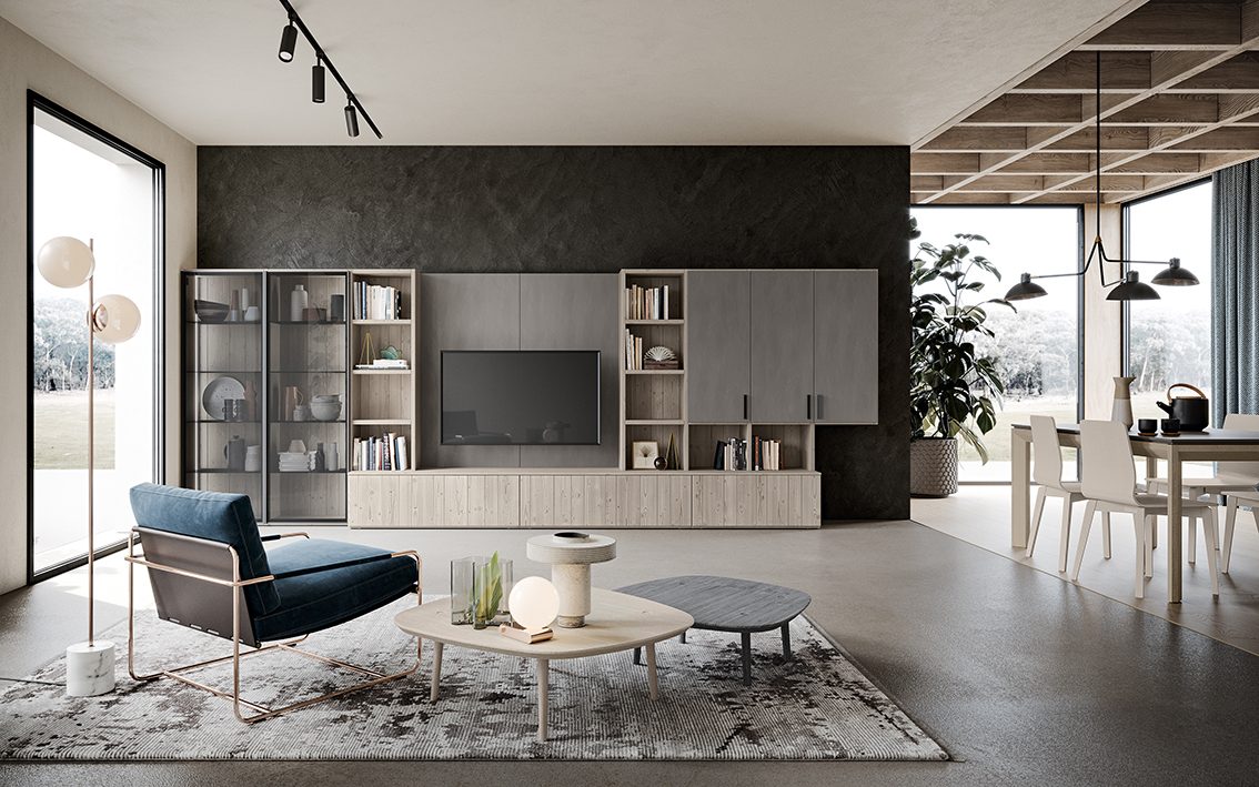 Scandola Mobili M03 – Arredamento soggiorno — Living Room & Dining Room
