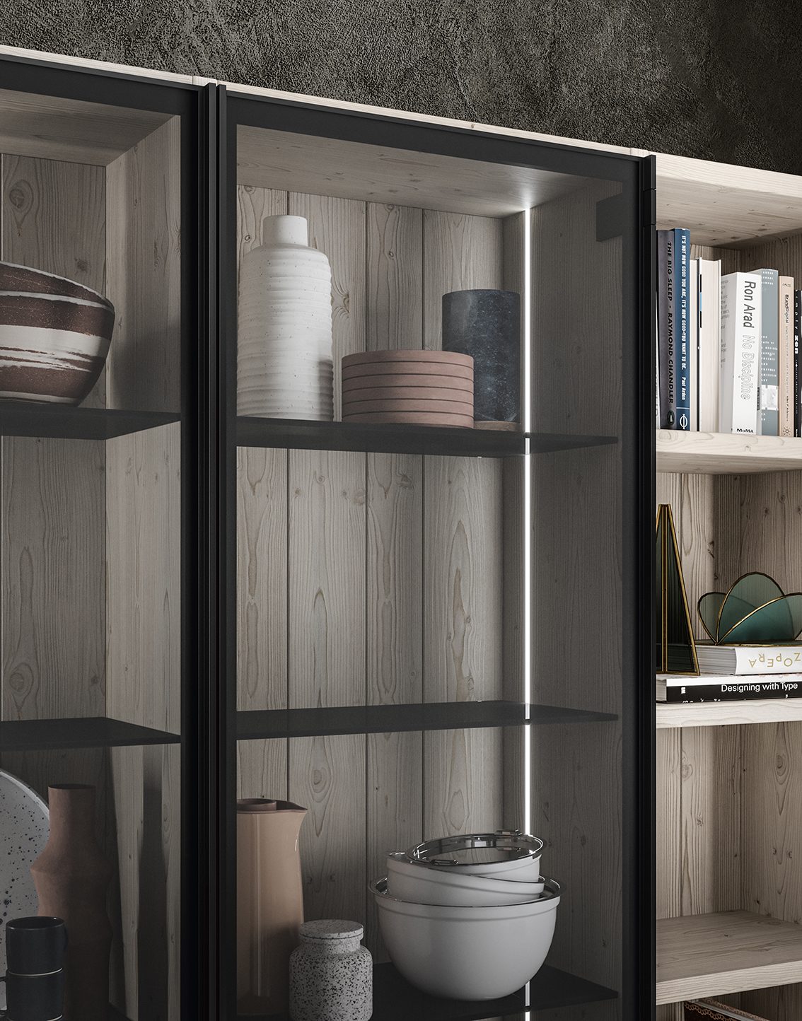 Scandola Mobili M03 – Arredamento soggiorno — Glass Display Cabinets