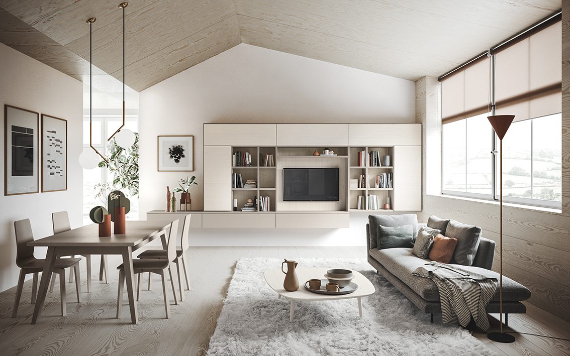 Scandola Mobili M06 – Soggiorno moderno — Living Room & Dining Room