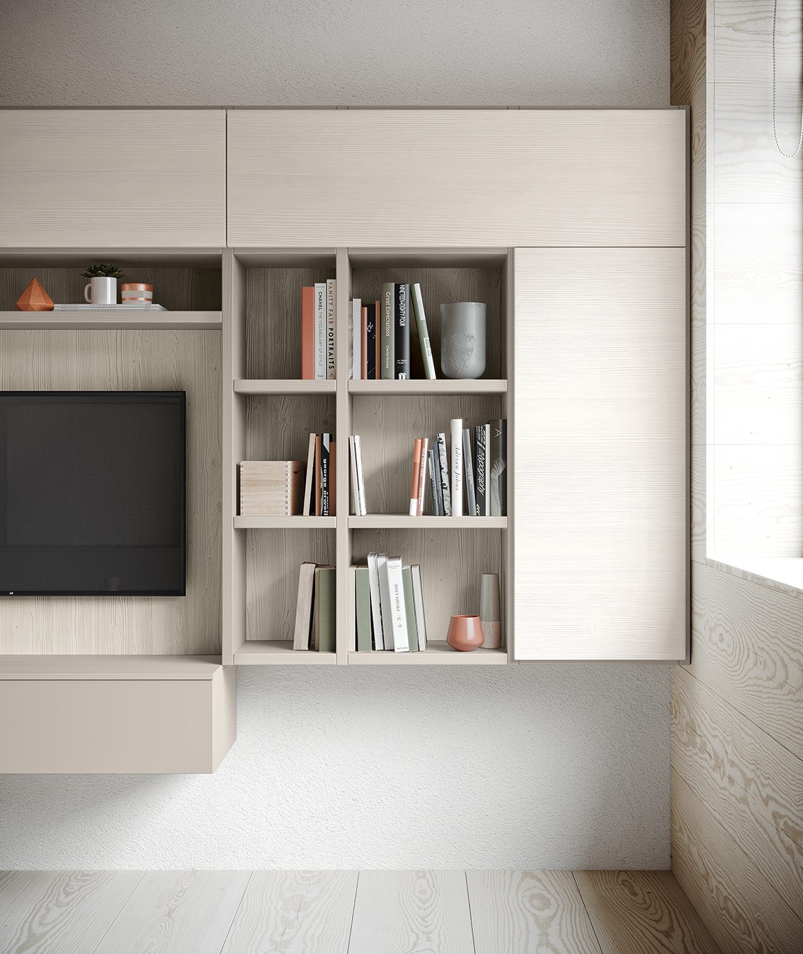 Scandola Mobili M06 – Soggiorno moderno — Composition with TV